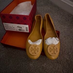 Tory Burch Yellow Ballet Flats